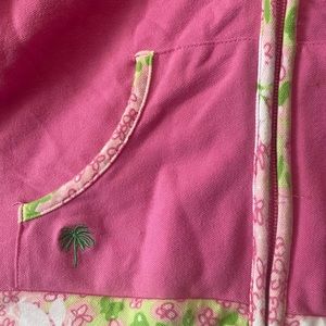 Lilly Pulitzer Kids Pink Zip Front Hoodie size 16 (fits adult petite females)